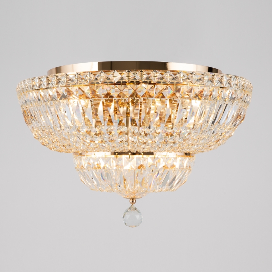 Maytoni DIA100-CL-12-G - Stropní svítidlo BASFOR 12xE14/60W/230V zlatá