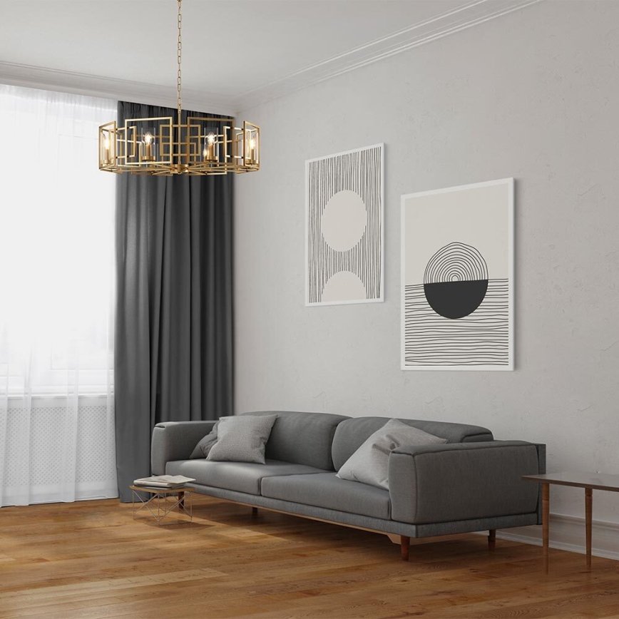Maytoni H009PL-08G - Lustr na řetězu BOWI 8xE14/40W/230V