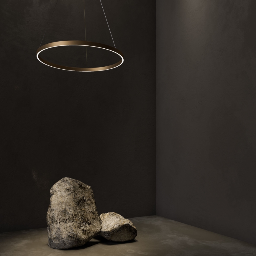 Maytoni MOD058PL-L22BS3K - LED Lustr na lanku RIM LED/25W/230V 3000K pr. 40 cm zlatá