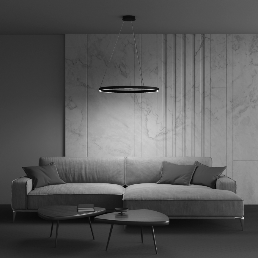 Maytoni MOD058PL-L32B3K - LED Lustr na lanku RIM LED/37W/230V 3000K pr. 60 cm černá