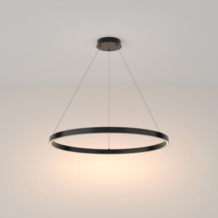 Maytoni MOD058PL-L42B3K - LED Lustr na lanku RIM LED/51W/230V 3000K pr. 80 cm černá