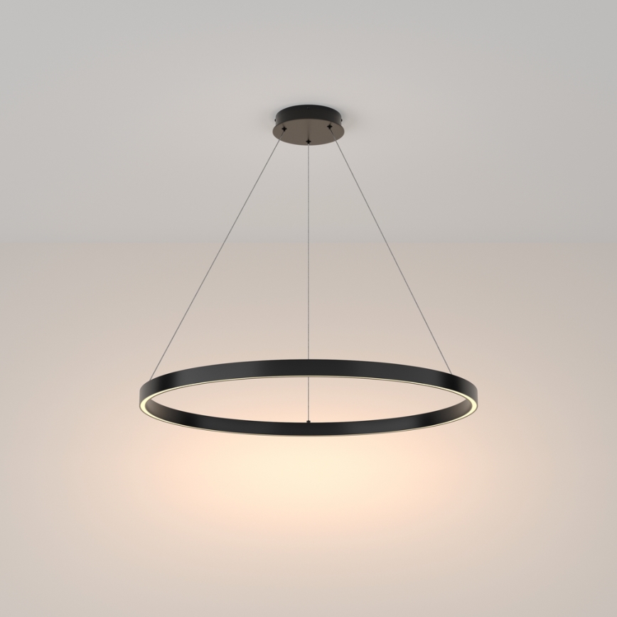Maytoni MOD058PL-L42B3K - LED Lustr na lanku RIM LED/51W/230V 3000K pr. 80 cm černá
