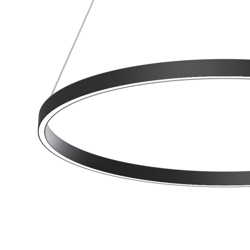 Maytoni MOD058PL-L42B3K - LED Lustr na lanku RIM LED/51W/230V 3000K pr. 80 cm černá