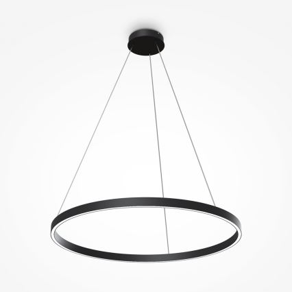 Maytoni MOD058PL-L42B4K - LED Lustr na lanku RIM LED/51W/230V 4000K pr. 80 cm černá