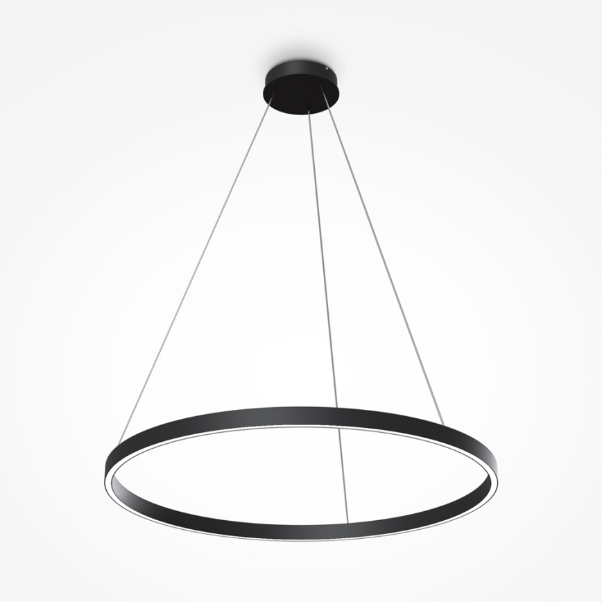 Maytoni MOD058PL-L42B4K - LED Lustr na lanku RIM LED/51W/230V 4000K pr. 80 cm černá