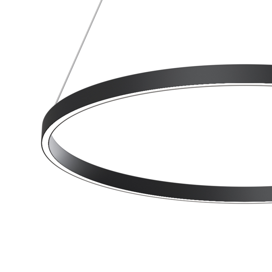 Maytoni MOD058PL-L42B4K - LED Lustr na lanku RIM LED/51W/230V 4000K pr. 80 cm černá