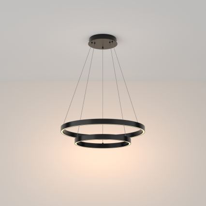 Maytoni MOD058PL-L55B3K - LED Lustr na lanku RIM LED/61W/230V 3000K pr. 60 cm černá