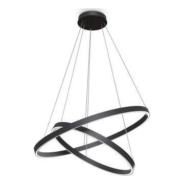 Maytoni MOD058PL-L74B3K - LED Lustr na lanku RIM LED/88W/230V 3000K pr. 80 cm černá