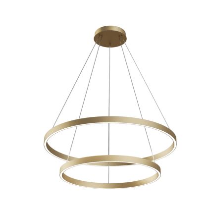 Maytoni MOD058PL-L74BS3K - LED Lustr na lanku RIM LED/88W/230V 3000K pr. 80 cm zlatá