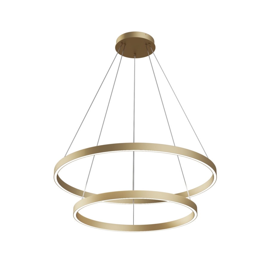 Maytoni MOD058PL-L74BS3K - LED Lustr na lanku RIM LED/88W/230V 3000K pr. 80 cm zlatá