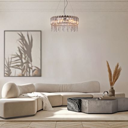 Maytoni MOD097PL-08CH - Lustr na lanku HAIL 8xE14/40W/230V pr. 60,5 cm lesklý chrom