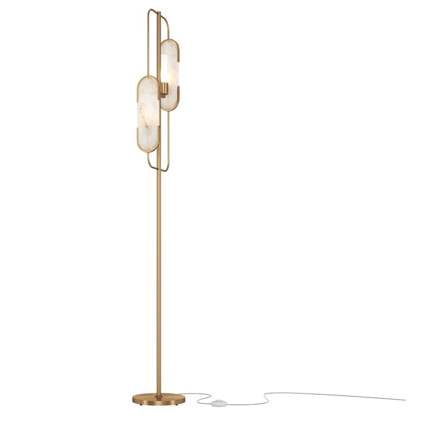 Maytoni MOD099FL-02G - Stojací lampa MARMO 2xG9/40W/230V