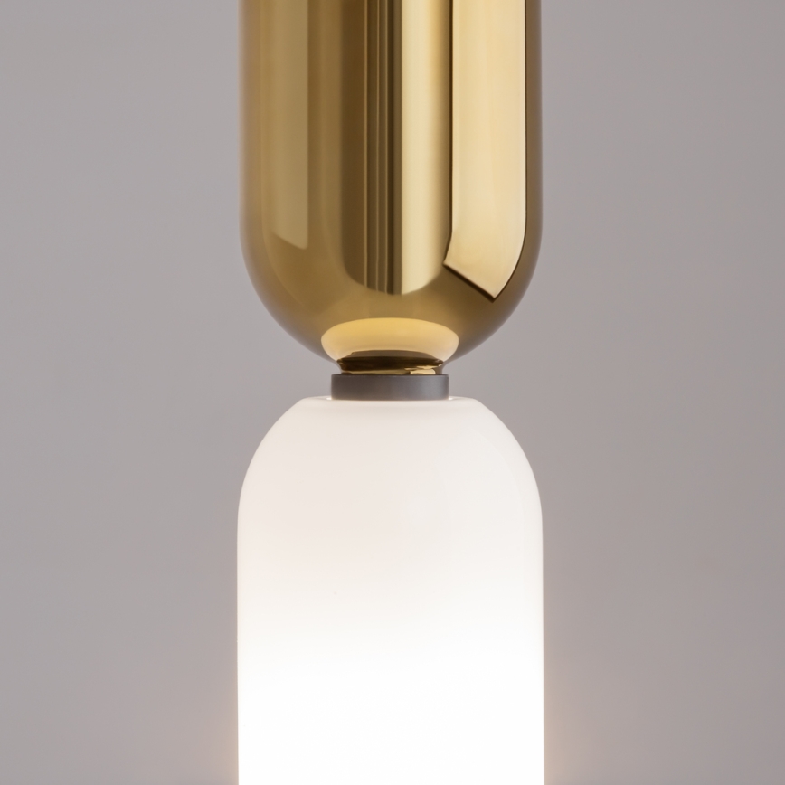 Maytoni MOD177PL-01G - Lustr na lanku MEMORY 1xE14/40W/230V zlatá/bílá