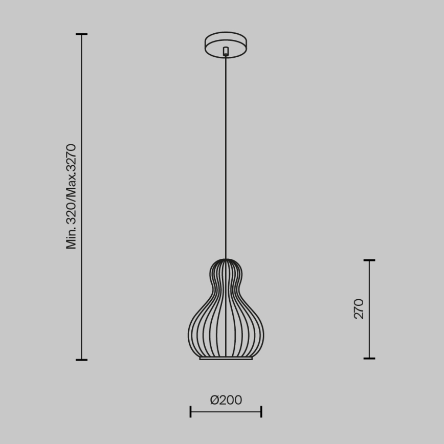 Maytoni MOD192PL-01W - Lustr na lanku ROOTS 1xE27/40W/230V pr. 20 cm béžová