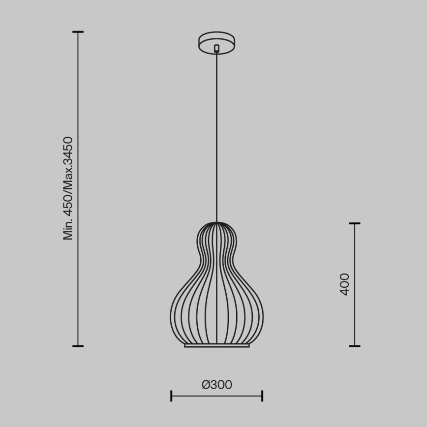 Maytoni MOD192PL-01W1 - Lustr na lanku ROOTS 1xE27/40W/230V pr. 30 cm béžová