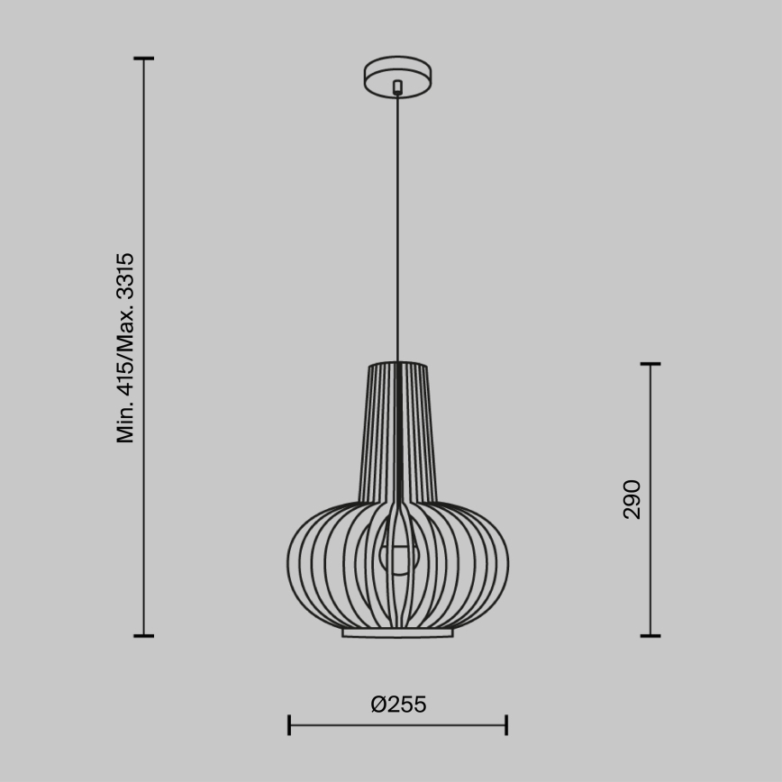 Maytoni MOD193PL-01W - Lustr na lanku ROOTS 1xE27/40W/230V pr. 22,5 cm béžová