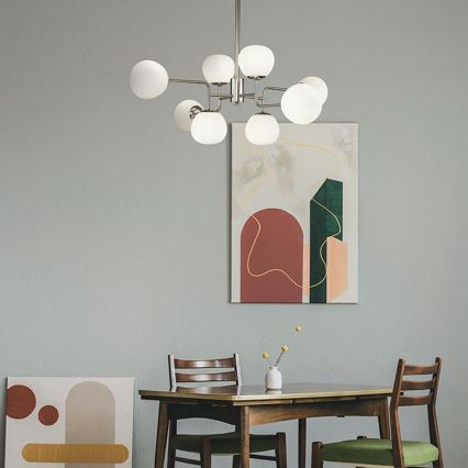 Maytoni MOD221-PL-08-N - Lustr na tyči ERICH 8xE14/40W/230V matný chrom