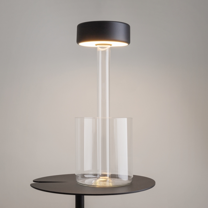 Maytoni MOD229TL-L3B3K1 - LED Stmívatelná nabíjecí přenosná stolní lampa LED/3W/5V 2200-4000K černá/čirá