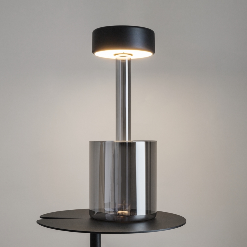 Maytoni MOD229TL-L3B3K3 - LED Stmívatelná nabíjecí přenosná stolní lampa LED/3W/5V 2200-4000K černá/šedá