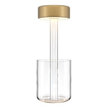 Maytoni MOD229TL-L3G3K1 - LED Stmívatelná nabíjecí přenosná stolní lampa LED/3W/5V 2200-4000K 2000 mAh zlatá/čirá