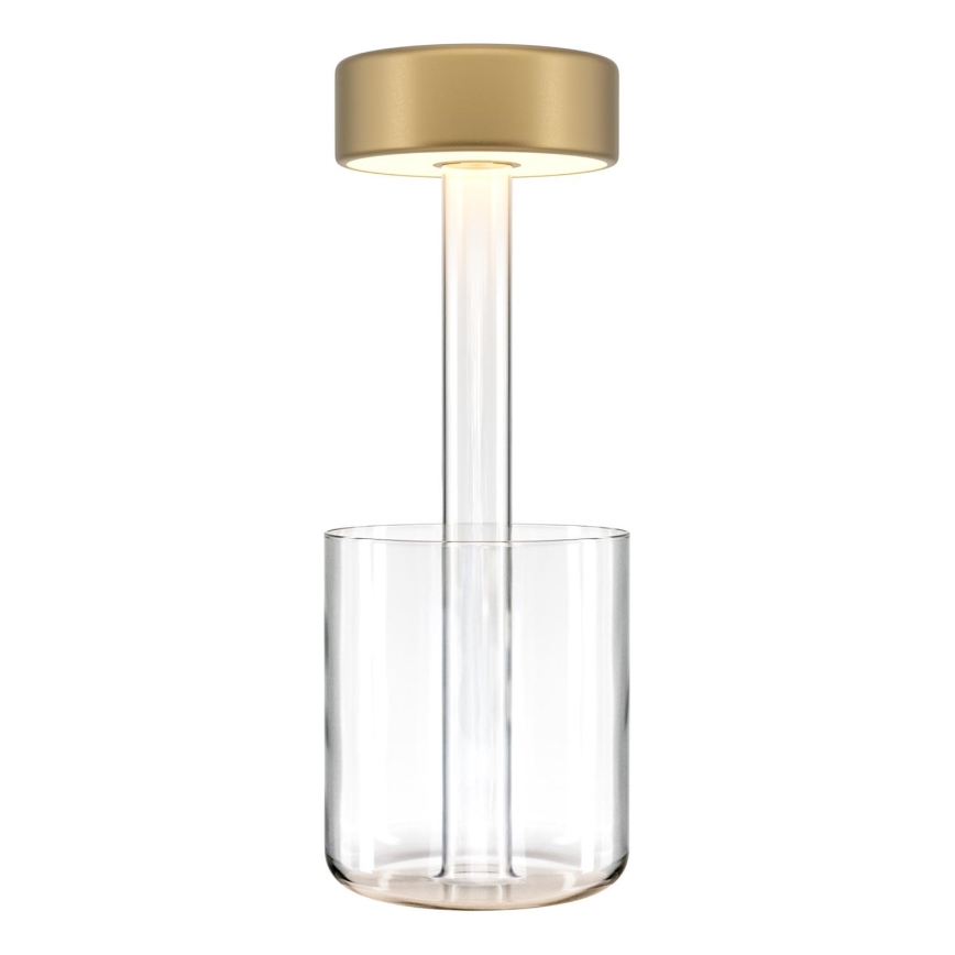Maytoni MOD229TL-L3G3K1 - LED Stmívatelná nabíjecí přenosná stolní lampa LED/3W/5V 2200-4000K zlatá/čirá