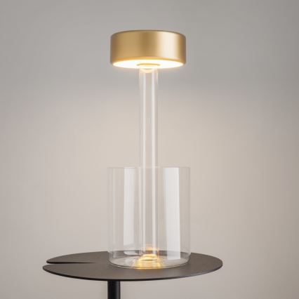 Maytoni MOD229TL-L3G3K1 - LED Stmívatelná nabíjecí přenosná stolní lampa LED/3W/5V 2200-4000K zlatá/čirá