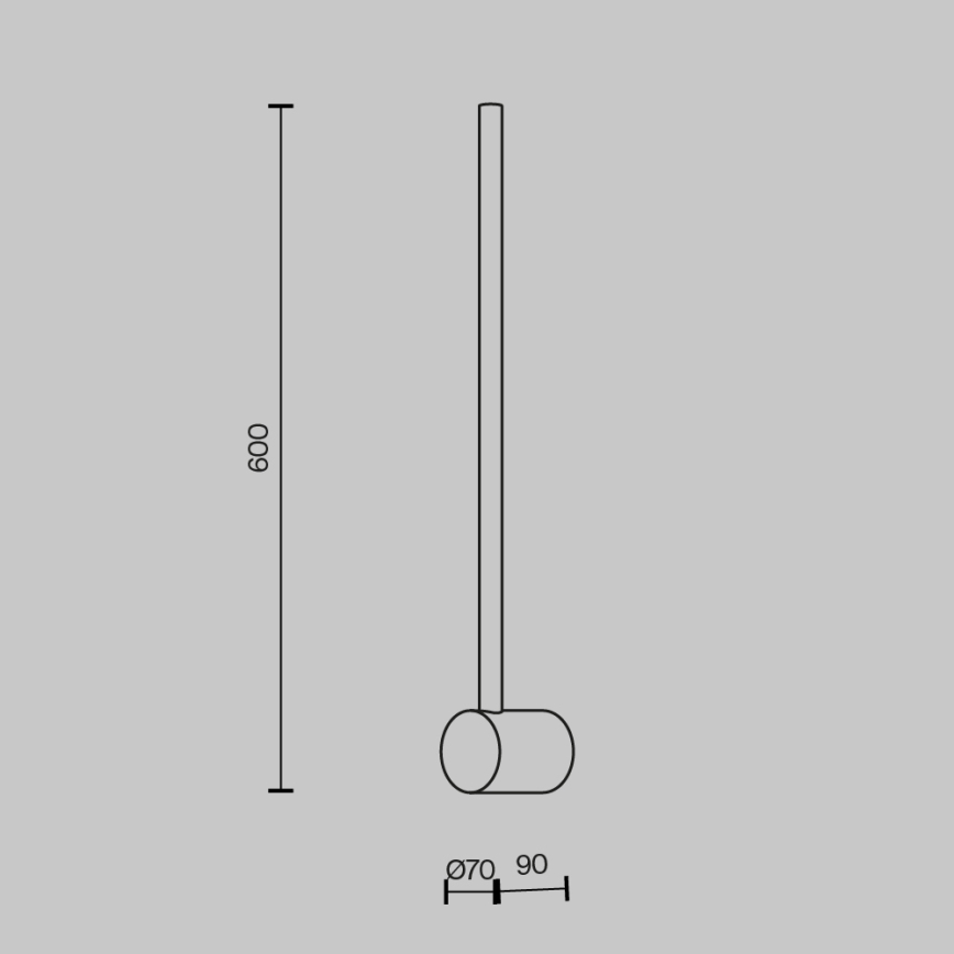 Maytoni MOD237WL-L6BS3K - LED Nástěnné svítidlo LIGHT STICK LED/7W/230V 3000K zlatá
