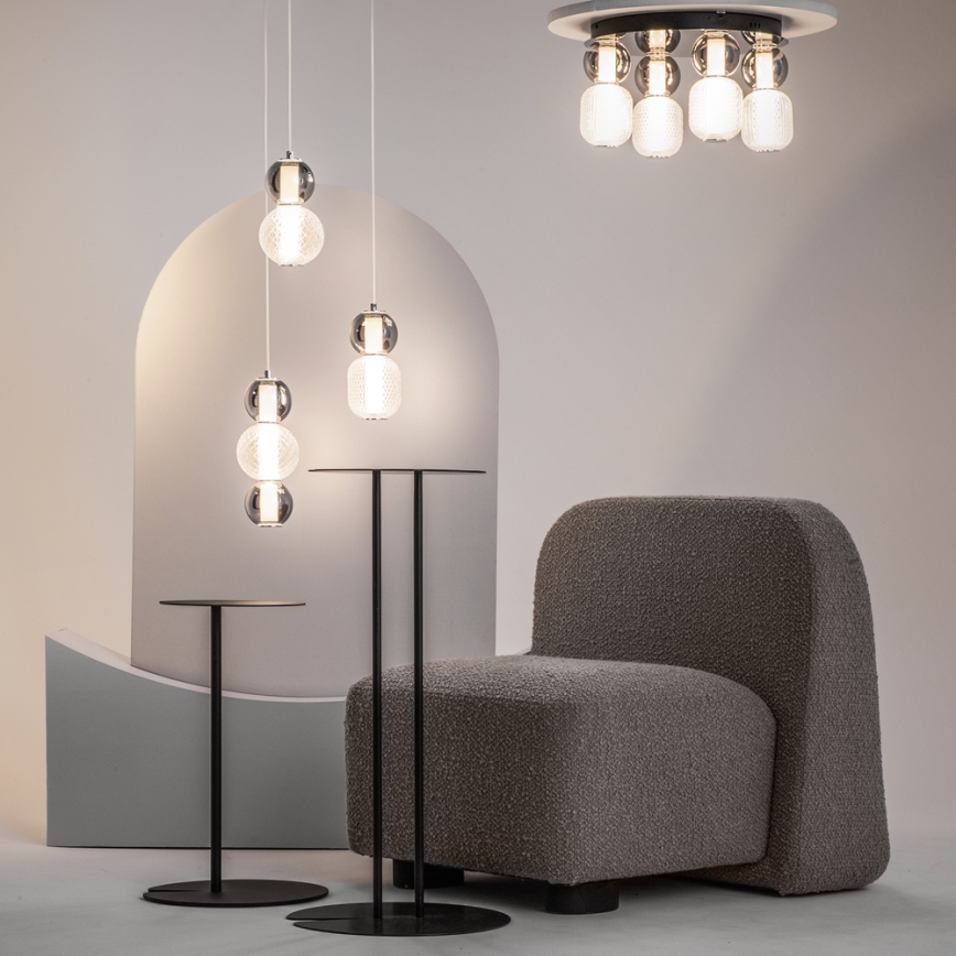 Maytoni MOD273CL-L60CH3K - LED Stropní svítidlo DROP 4xLED/15W/230V pr. 43 cm lesklý chrom