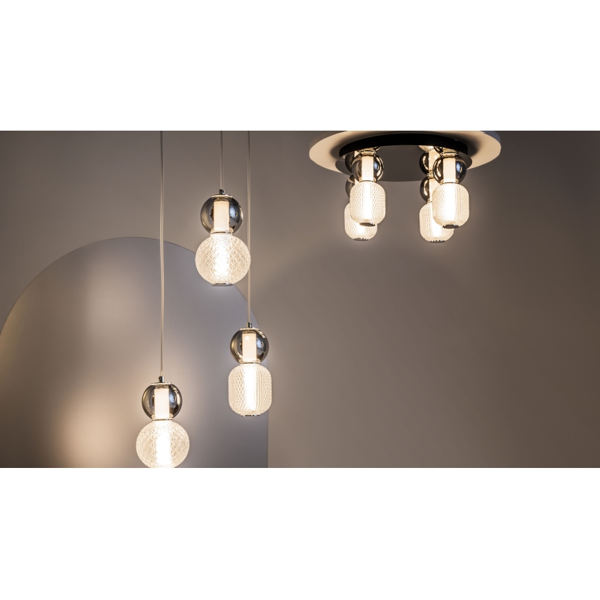 Maytoni MOD273CL-L60CH3K - LED Stropní svítidlo DROP 4xLED/15W/230V pr. 43 cm lesklý chrom