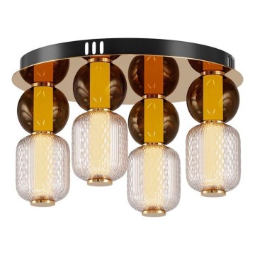 Maytoni MOD273CL-L60G3K - LED Stropní svítidlo DROP 4xLED/15W/230V pr. 43 cm zlatá