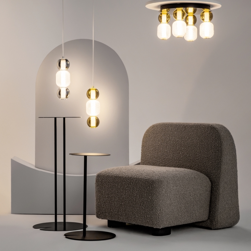 Maytoni MOD273CL-L60G3K - LED Stropní svítidlo DROP 4xLED/15W/230V pr. 43 cm zlatá