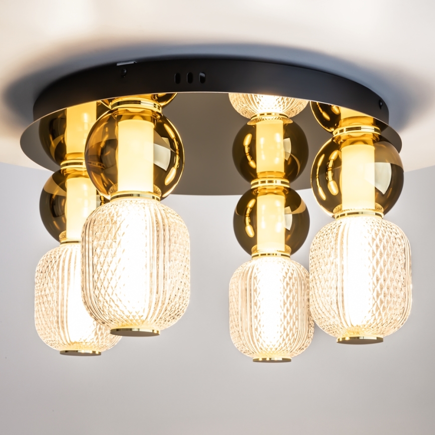 Maytoni MOD273CL-L60G3K - LED Stropní svítidlo DROP 4xLED/15W/230V pr. 43 cm zlatá