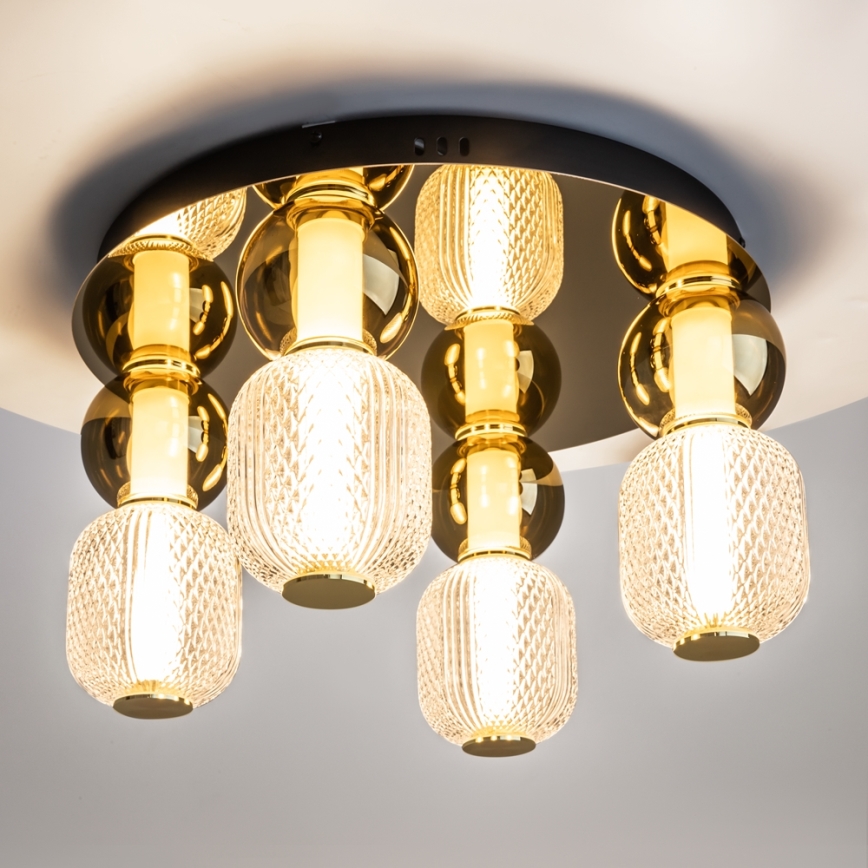 Maytoni MOD273CL-L60G3K - LED Stropní svítidlo DROP 4xLED/15W/230V pr. 43 cm zlatá