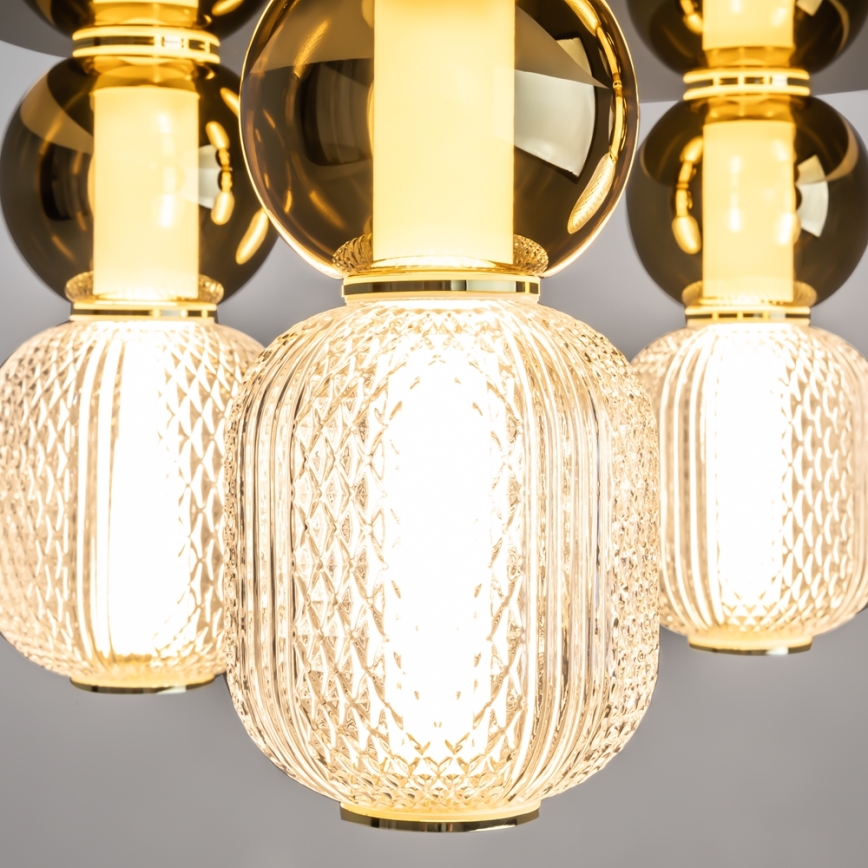 Maytoni MOD273CL-L60G3K - LED Stropní svítidlo DROP 4xLED/15W/230V pr. 43 cm zlatá