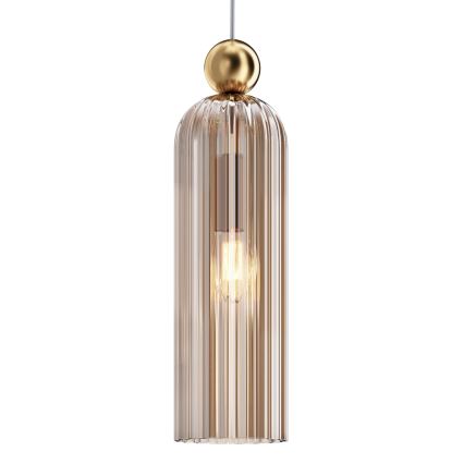 Maytoni MOD302PL-01CG - Lustr na lanku ANTIC 1xE14/40W/230V zlatá/béžová