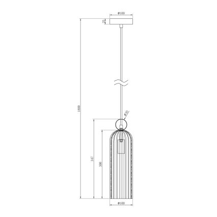 Maytoni MOD302PL-01CG - Lustr na lanku ANTIC 1xE14/40W/230V zlatá/béžová