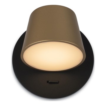 Maytoni MOD421WL-L6BBS3K - LED Nástěnné svítidlo PIXEL 7W/230V 3000K zlatá/černá