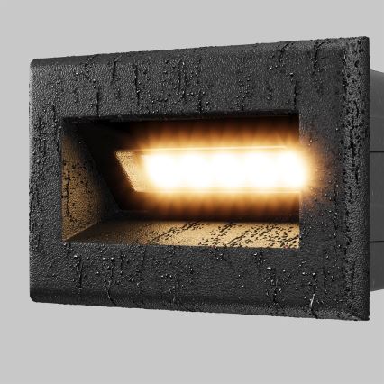 Maytoni O045SL-L3B3K - LED Venkovní vestavné svítidlo BOSCA LED/3W/230V 3000K IP65 černá