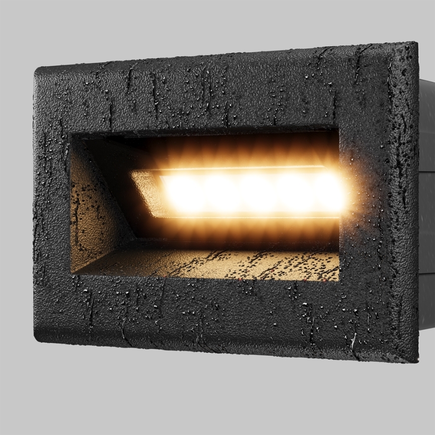 Maytoni O045SL-L3B3K - LED Venkovní vestavné svítidlo BOSCA LED/3W/230V 3000K IP65 černá