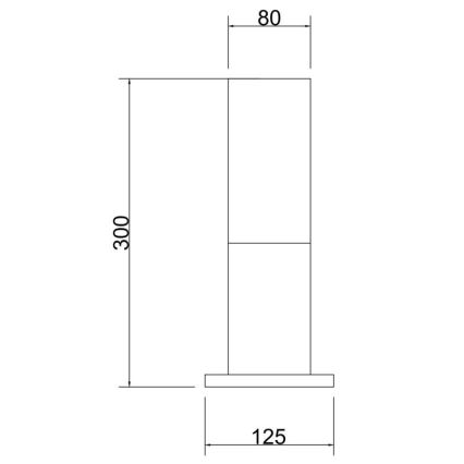 Maytoni O418FL-01B - Venkovní lampa WILLIS 1xE27/60W/230V 30 cm IP54 černá