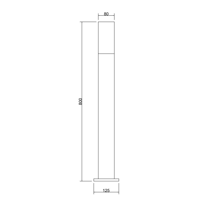 Maytoni O418FL-01GR1 - Venkovní lampa WILLIS 1xE27/60W/230V 80 cm IP54 antracit