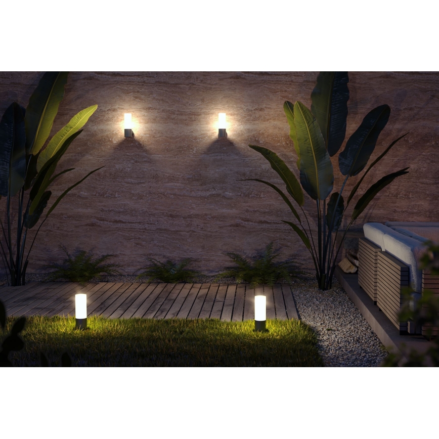 Maytoni O418WL-01GR - Venkovní nástěnné svítidlo WILLIS 1xE27/60W/230V IP54 antracit