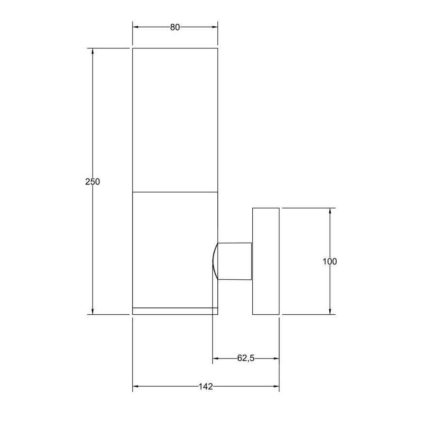 Maytoni O418WL-01GR - Venkovní nástěnné svítidlo WILLIS 1xE27/60W/230V IP54 antracit