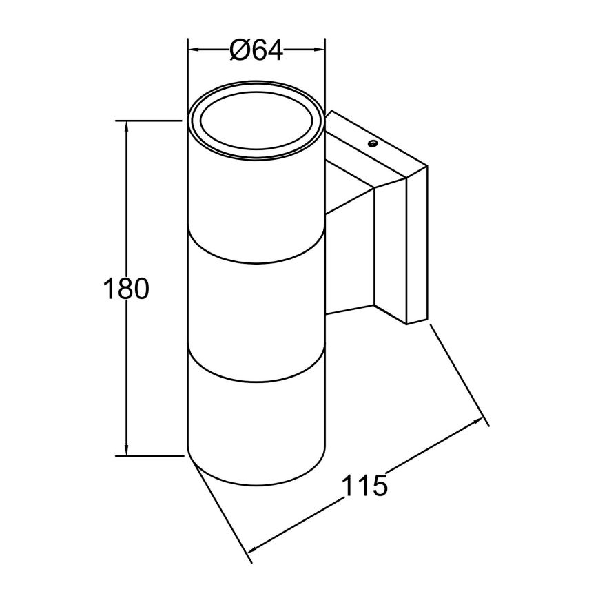 Maytoni O574WL-02GR - Venkovní nástěnné svítidlo BOWERY 2xGU10/50W/230V IP54 antracit