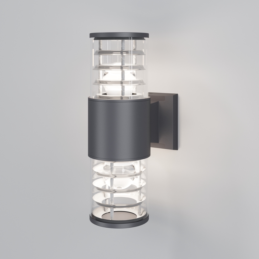 Maytoni O576WL-02GR - Venkovní nástěnné svítidlo BRONX 2xE27/60W/230V IP54 antracit