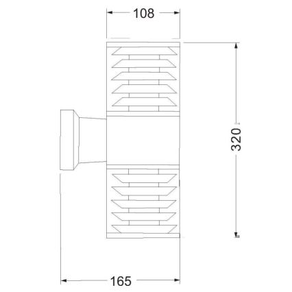 Maytoni O576WL-02GR - Venkovní nástěnné svítidlo BRONX 2xE27/60W/230V IP54 antracit