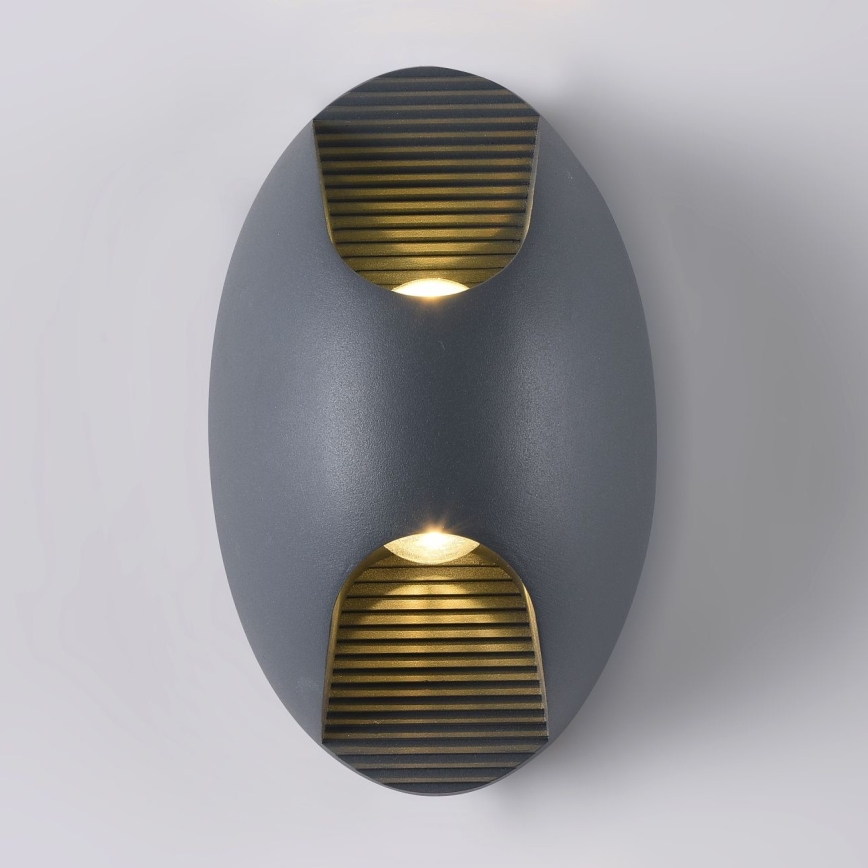 Maytoni O594WL-L6GR - LED Venkovní nástěnné svítidlo TIMES SQUARE LED/6W/230V IP65 antracit