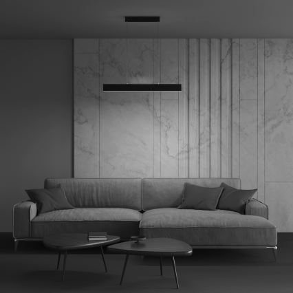 Maytoni P010PL-L23B4K - LED Lustr na lanku STEP LED/23W/230V 4000K 91 cm černá