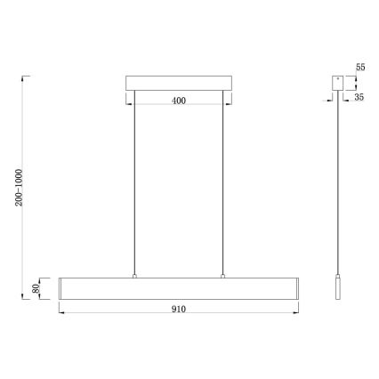 Maytoni P010PL-L23G3K - LED Lustr na lanku STEP LED/23W/230V 3000K 91 cm zlatá