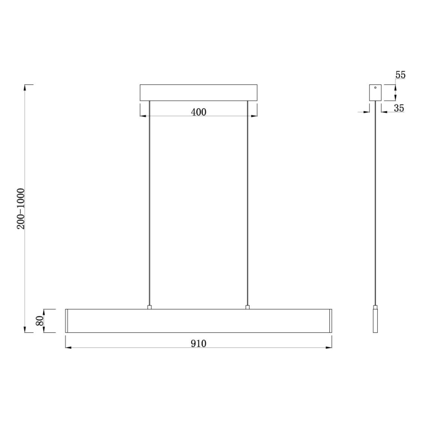Maytoni P010PL-L23G3K - LED Lustr na lanku STEP LED/23W/230V 3000K 91 cm zlatá